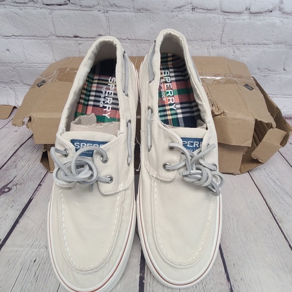 Sperry Other - Sperry Top Sider Men's Off White Canvas Shoes - Size 10